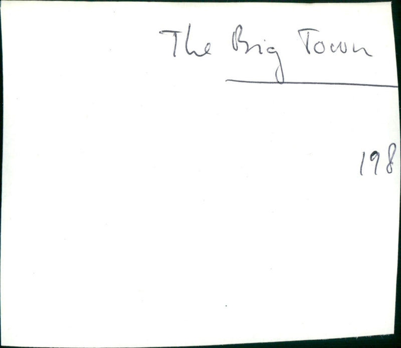 The Big Town - Vintage Photograph