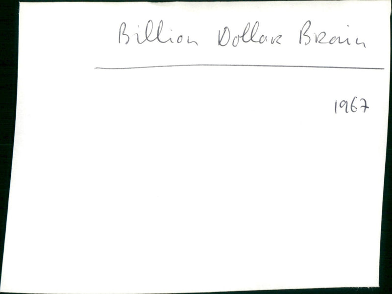 Billion Dollar Brain - Vintage Photograph
