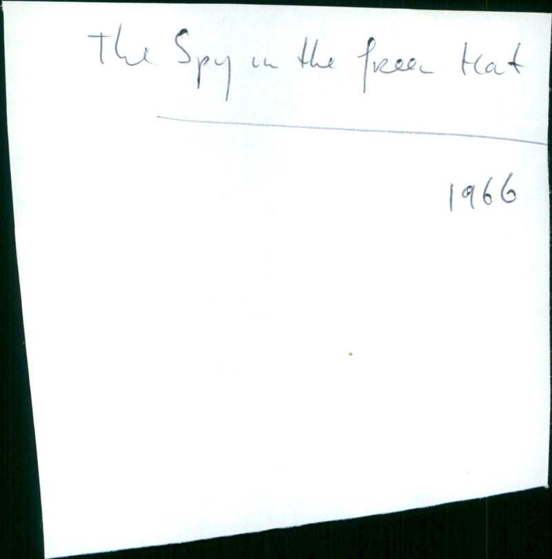 The Spy in the Green Hat - Vintage Photograph