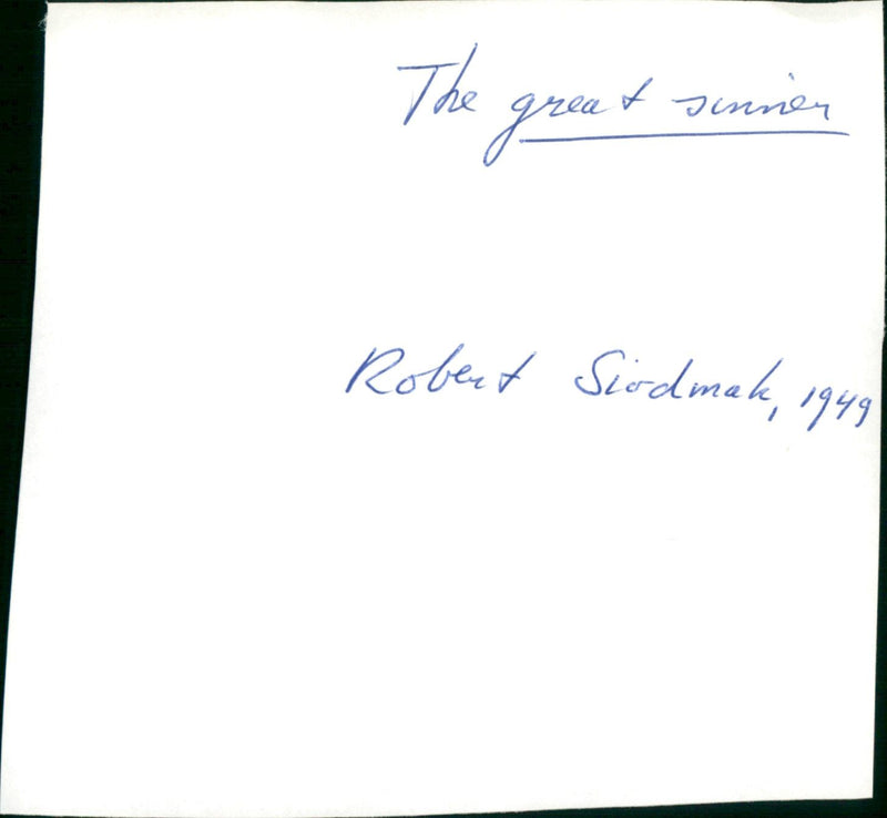 The Great Sinner - Vintage Photograph