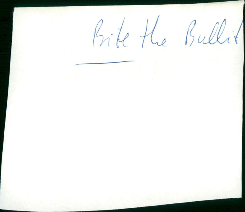 Bite the Bullet - Vintage Photograph