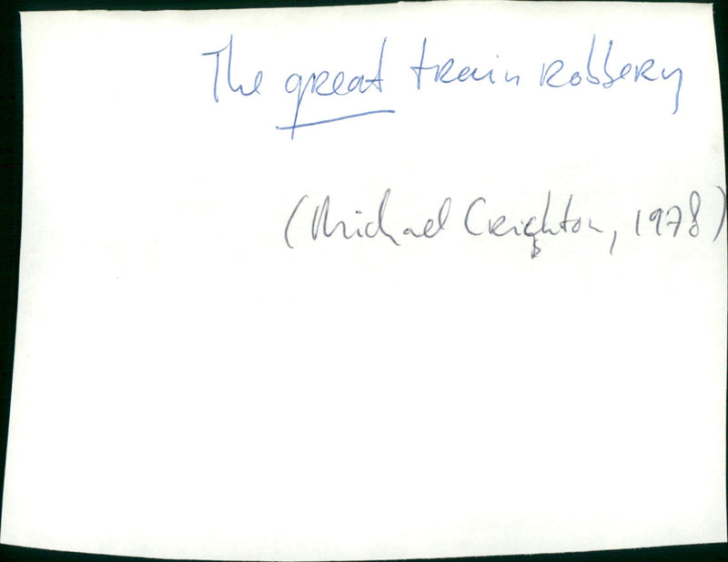 The Great Train Robbery - Vintage Photograph