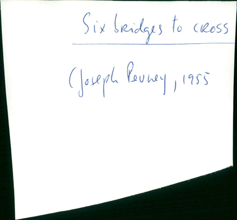 Six Bridges to Cross - Vintage Photograph