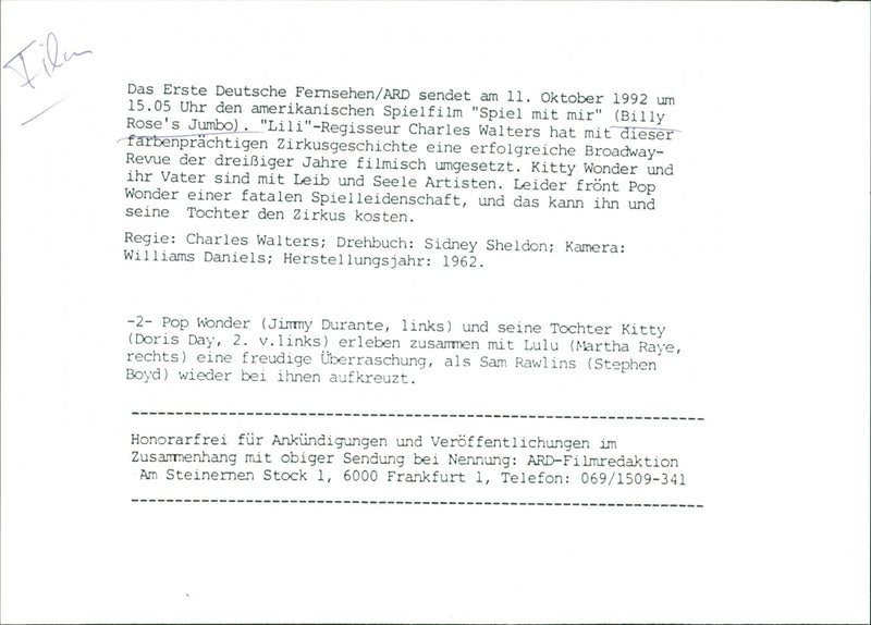 Billy Rose's Jumbo - Vintage Photograph