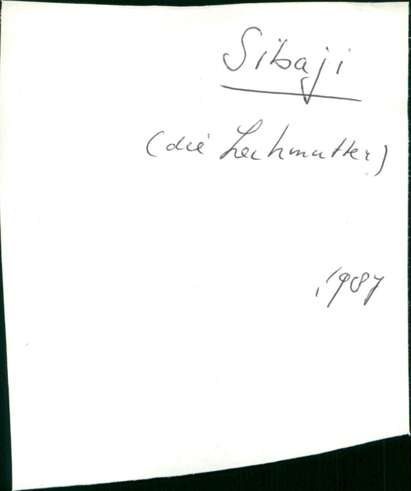 Sibaji - Vintage Photograph