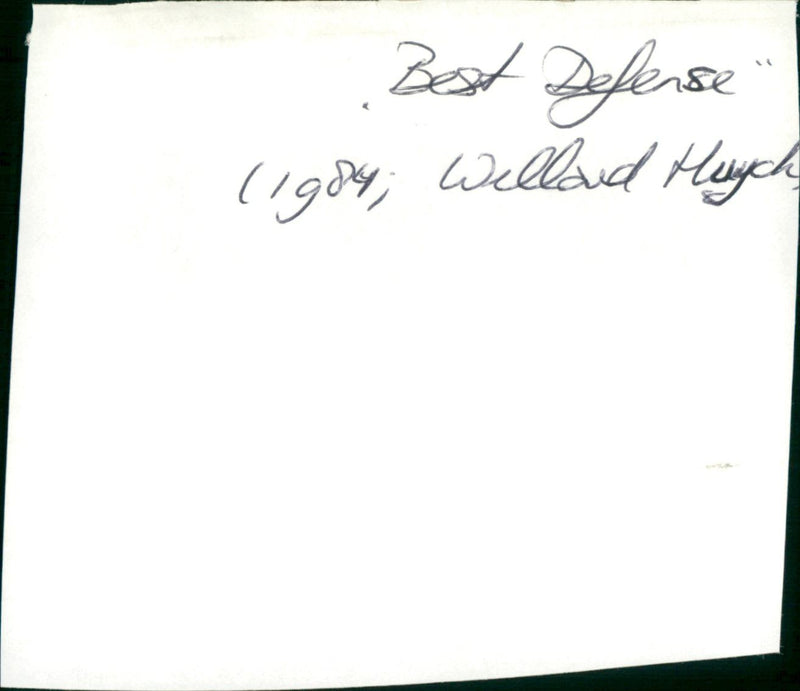 Best Defense - Vintage Photograph