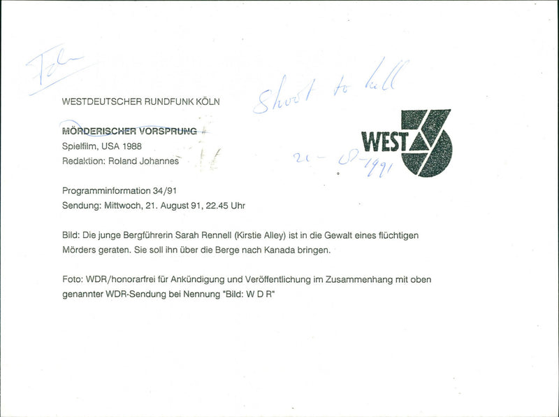 Kirstie Alley - Vintage Photograph