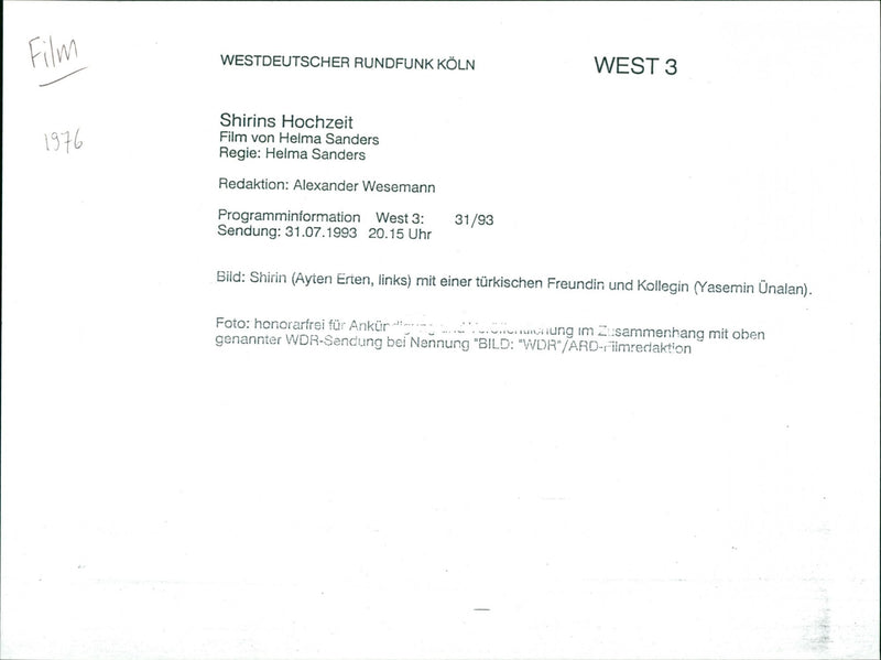 Shirins Hochzeit - Vintage Photograph