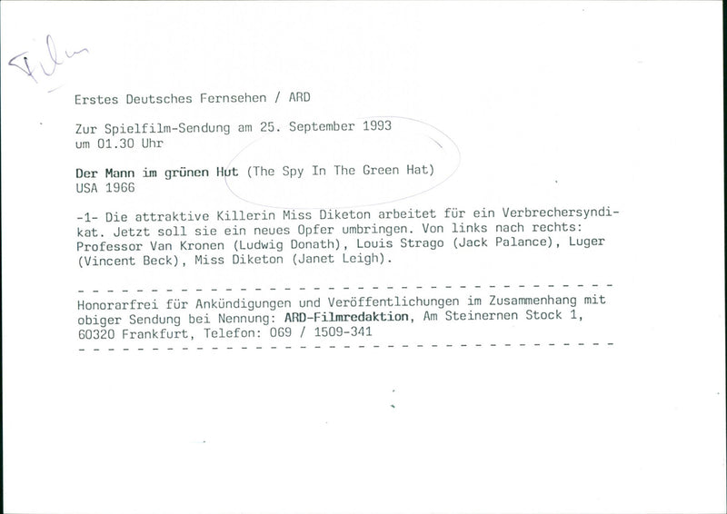 The Spy in the Green Hat - Vintage Photograph