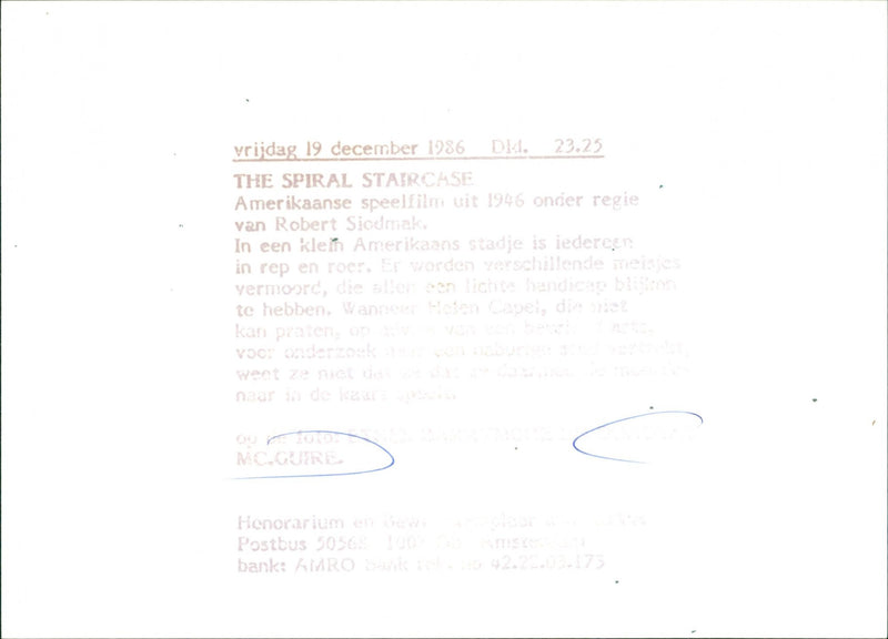 The Spiral Staircase - Vintage Photograph