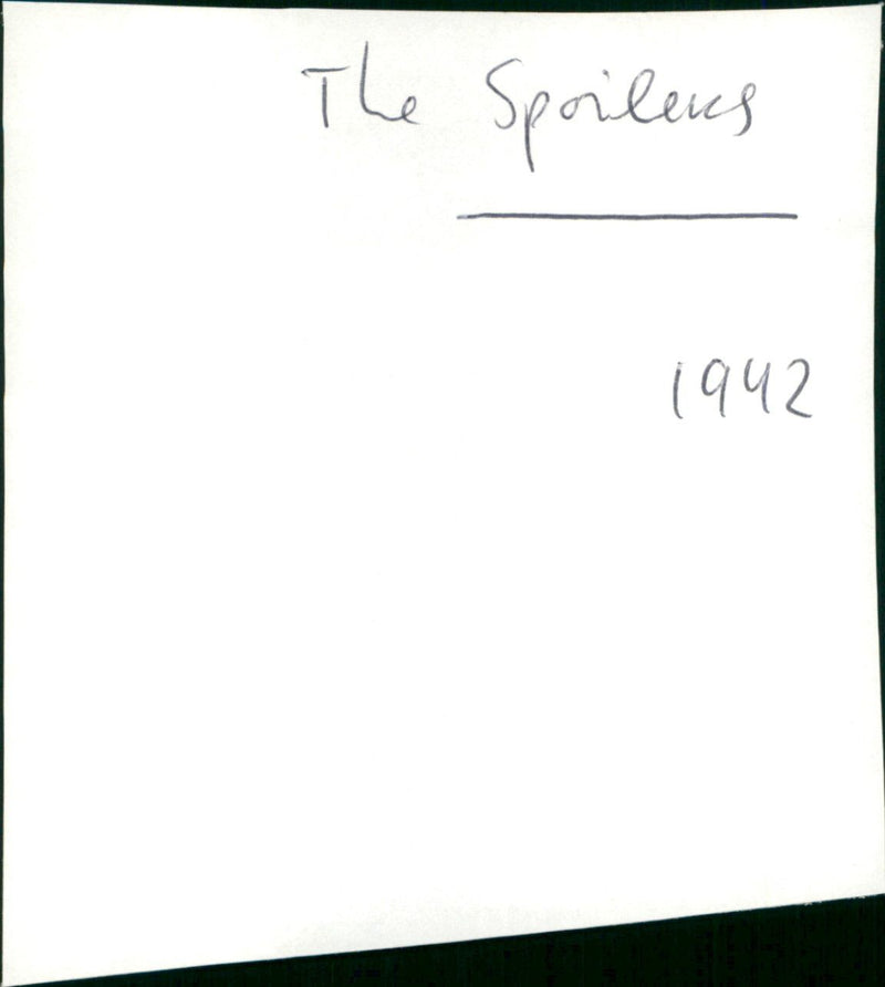 The Spoilers - Vintage Photograph