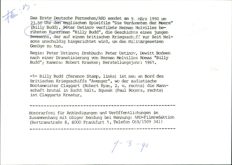 Billy Budd - Vintage Photograph