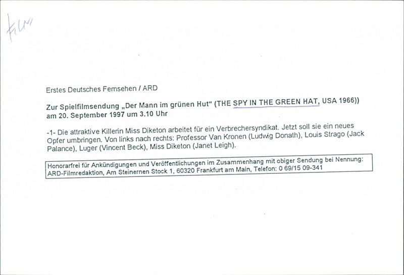 The Spy in the Green Hat - Vintage Photograph