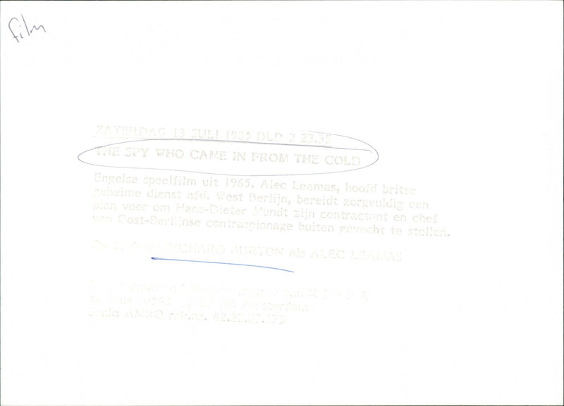 The Spy Who Came In from the Cold - Vintage Photograph