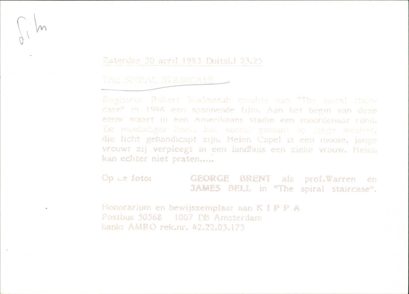 The Spiral Staircase - Vintage Photograph