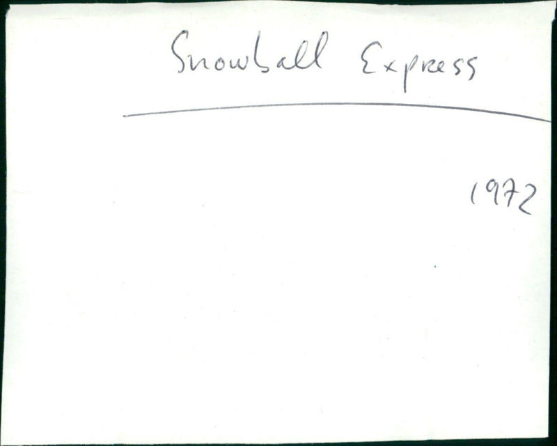 Snowball Express - Vintage Photograph