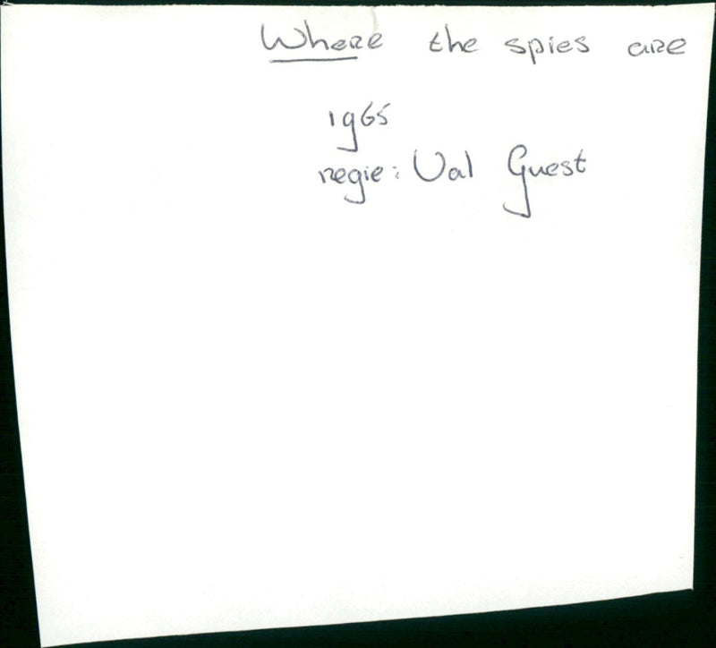 Where the Spies Are - Vintage Photograph