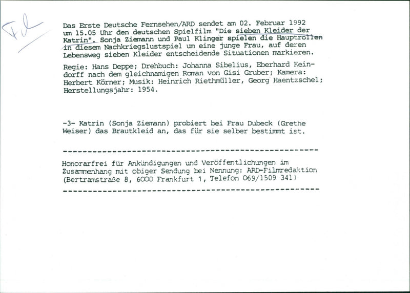 Die sieben Kleider der Katrin - Vintage Photograph