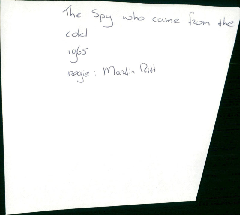 The Spy Who Came in from the Cold - Vintage Photograph