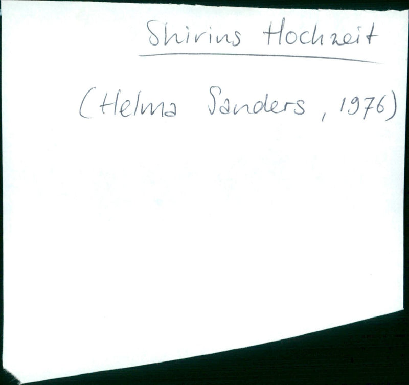 Shirins Hochzeit - Vintage Photograph