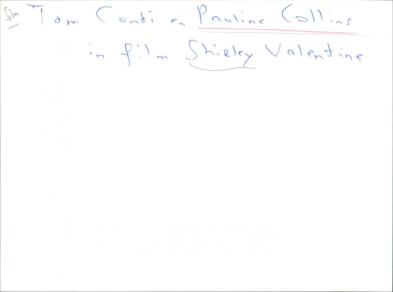 Tom Conti and Pauline Collins - Shirley Valentine - Vintage Photograph