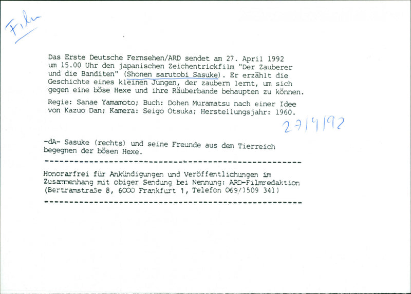 Shonen Sarutobi Sasuke (Magic Boy) - Vintage Photograph