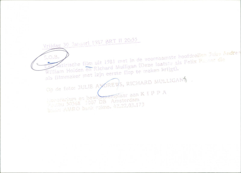 S.O.B - Vintage Photograph