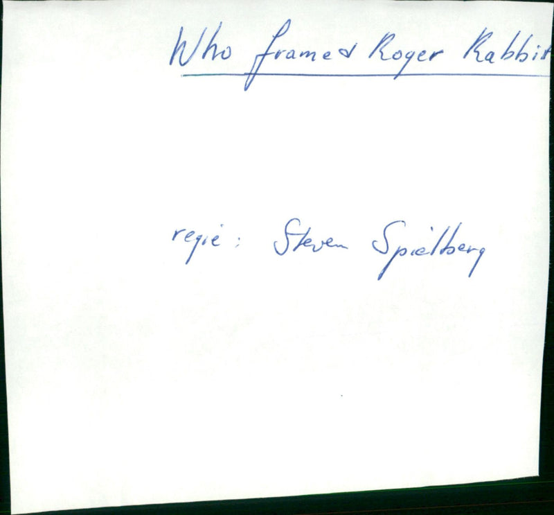 Who Framed Roger Rabbit - Vintage Photograph