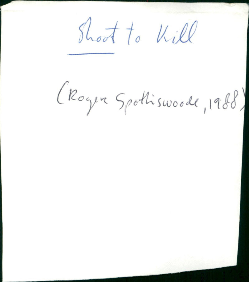 Shoot to Kill - Vintage Photograph