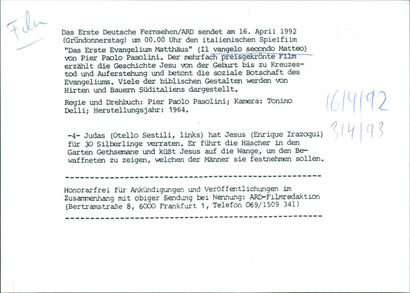 Il Vangelo Secondo Matteo - Vintage Photograph