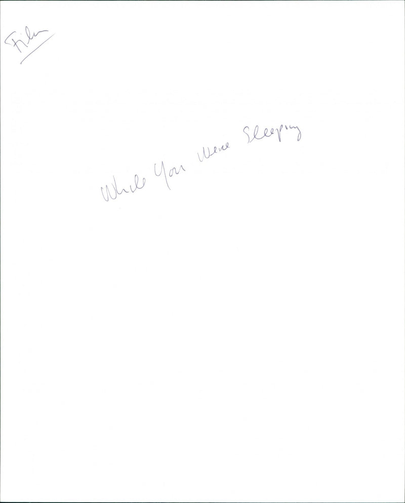 While You Were Sleeping - Vintage Photograph