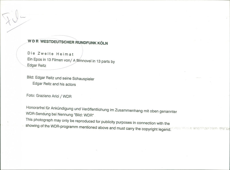 Die Zweite Heimat - Vintage Photograph