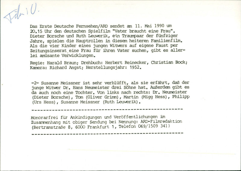 Vater braucht eine Frau - Vintage Photograph