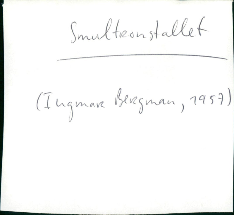 Smultronstället - Vintage Photograph