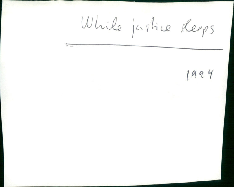 While Justice Sleeps - Vintage Photograph