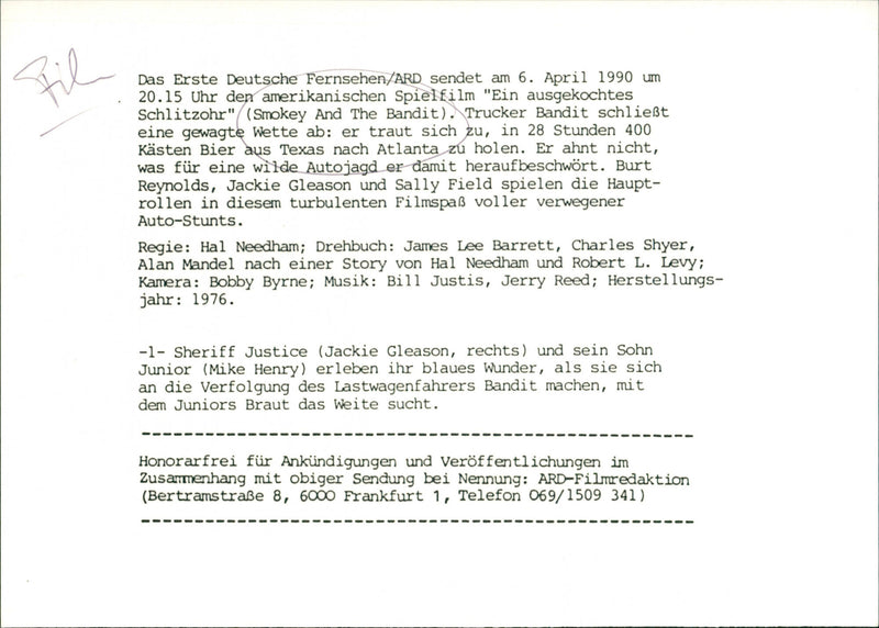 Smokey and the Bandit - Vintage Photograph