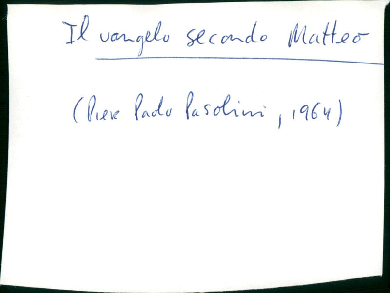 Il vangelo secondo Matteo - Vintage Photograph