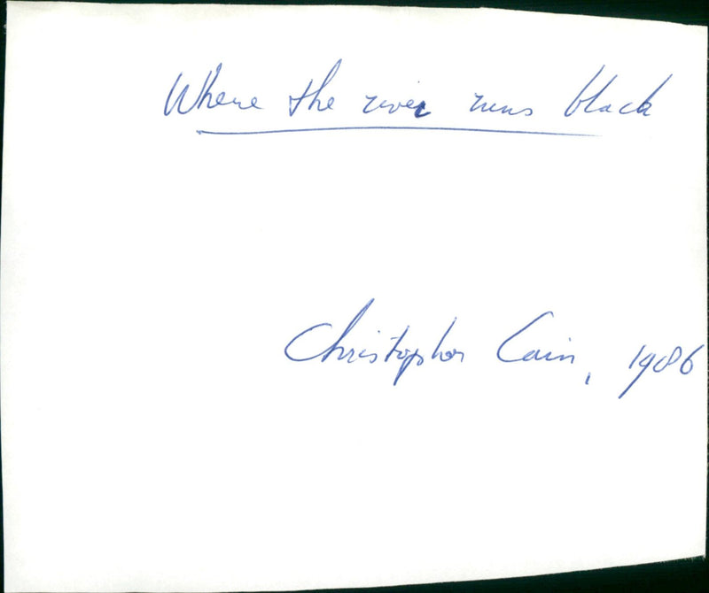 Where the River Runs Black - Vintage Photograph