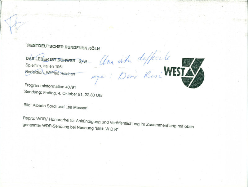 Una vita difficile - Vintage Photograph