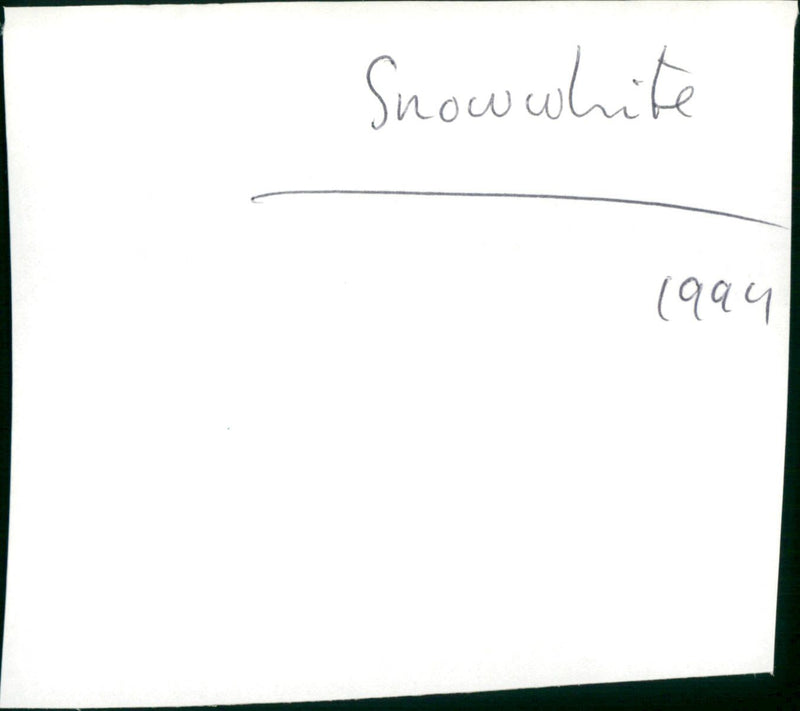 Snow White - Vintage Photograph