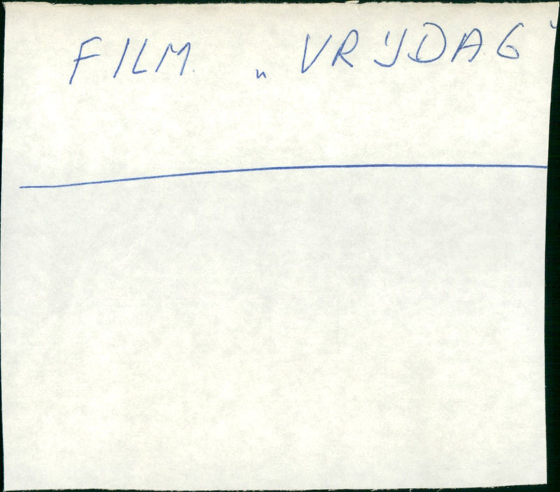 Vrijdag - Vintage Photograph