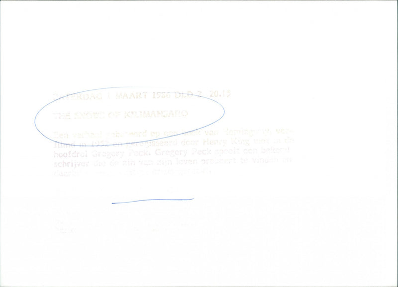 The Snows of Kilimanjaro - Vintage Photograph