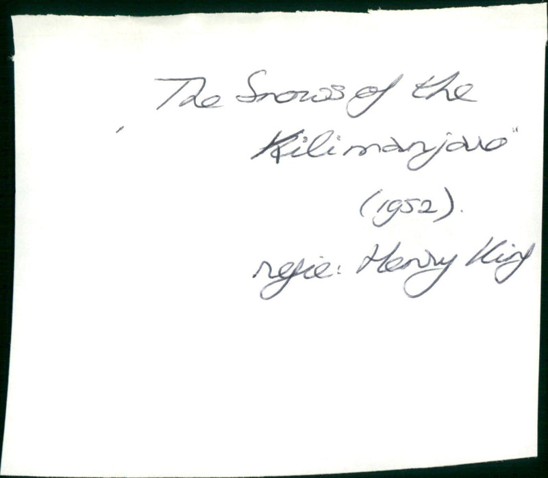 The Snows of Kilimanjaro - Vintage Photograph