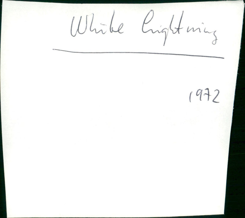 White Lightning - Vintage Photograph