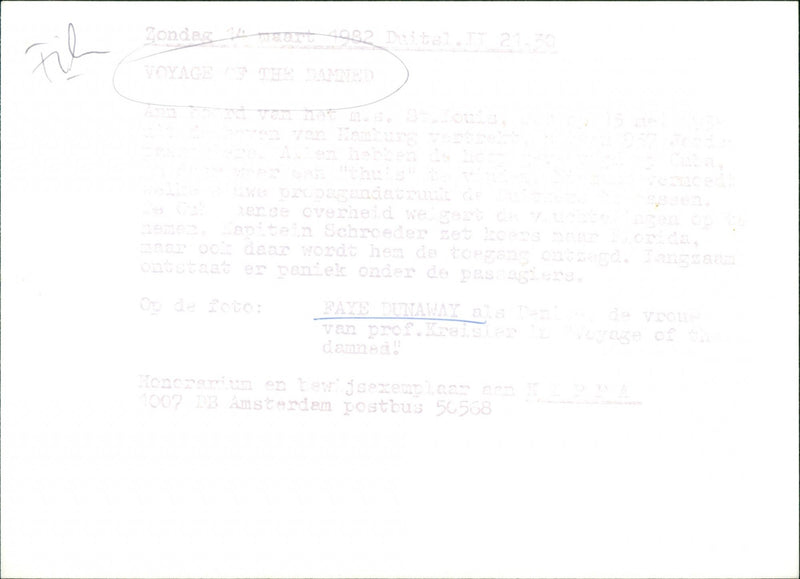 Voyage of the Damned - Vintage Photograph