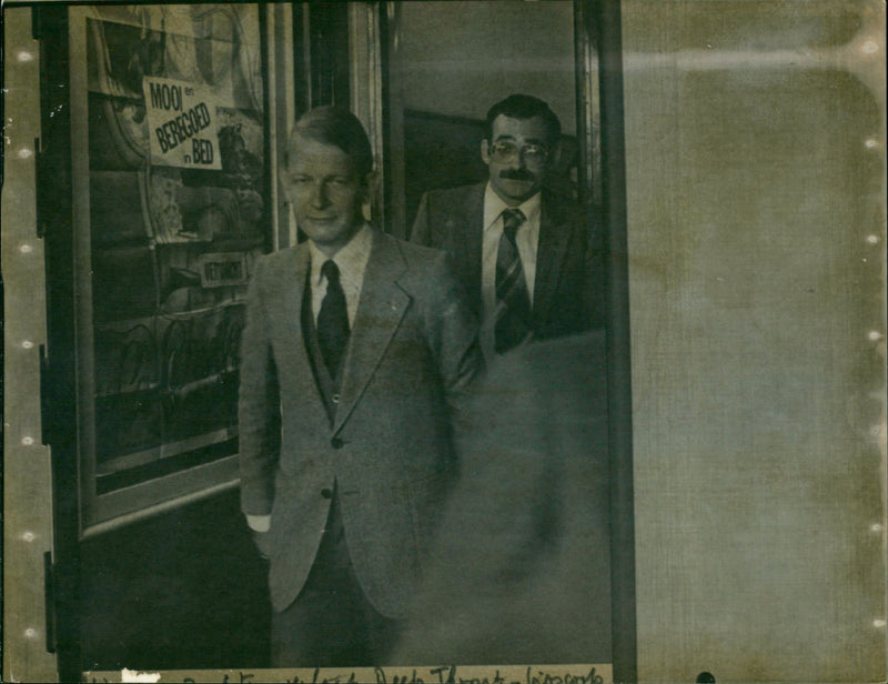 Two men - movie theathre - Vintage Photograph