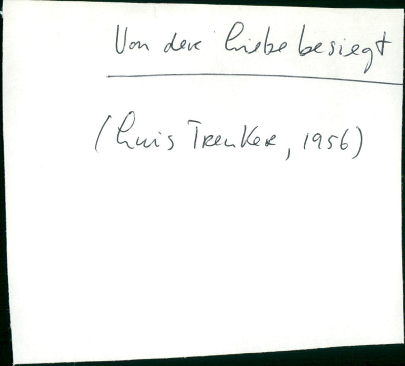 Von der Liebe besiegt - Vintage Photograph