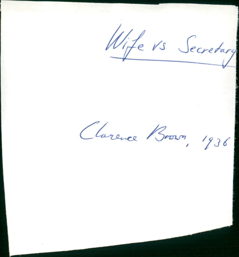 Wife vs. Secretary - Vintage Photograph