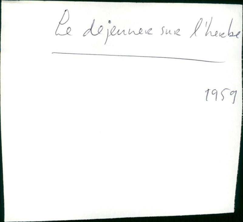 Le Déjeuner sur l'herbe - Vintage Photograph