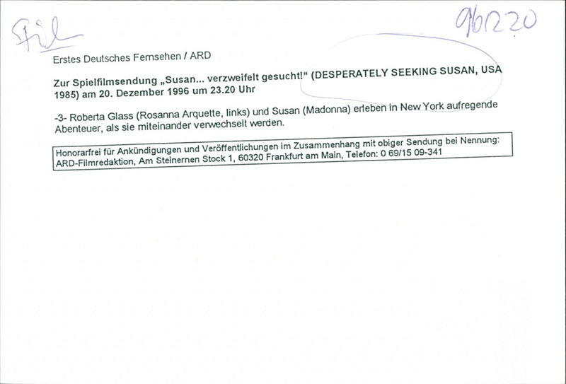 Desperately Seeking Susan - Vintage Photograph